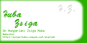 huba zsiga business card